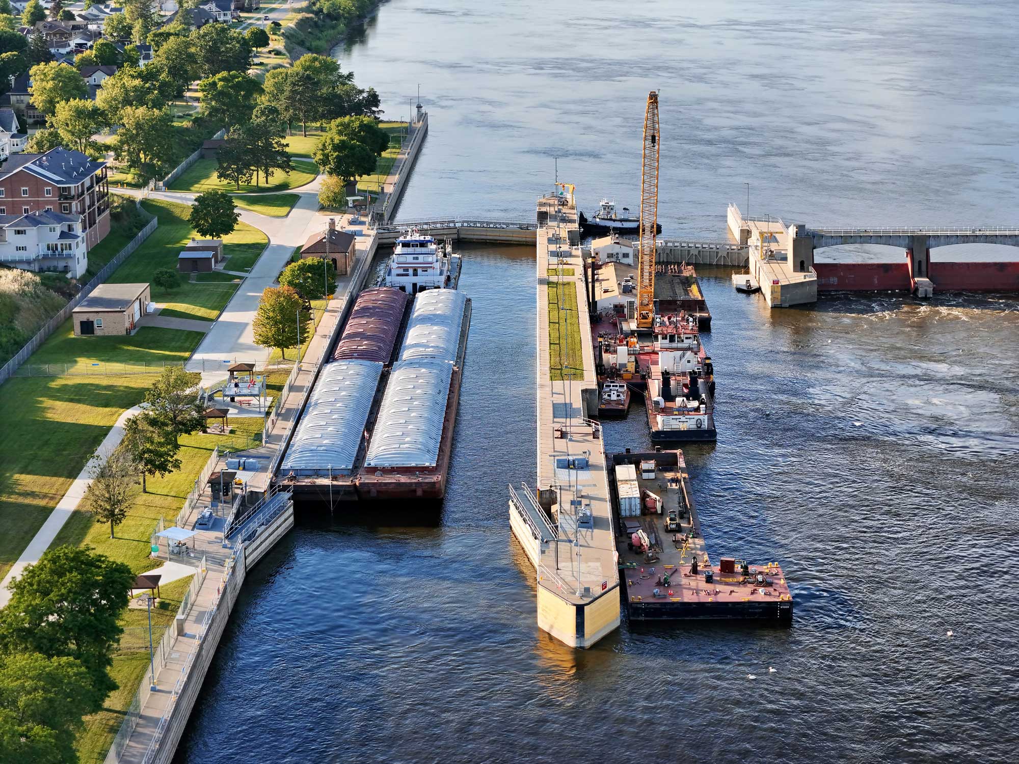 Dam 14 on the Mississippi river